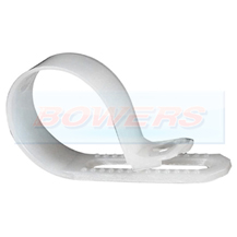 White Nylon P Clips For 14-22mm Cable 25 Pack